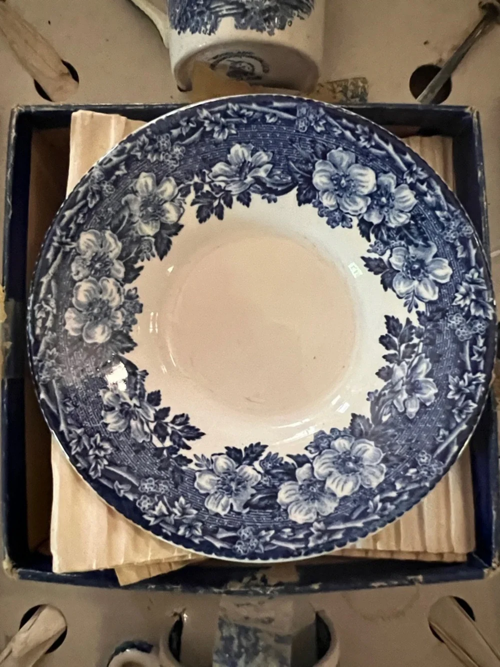 Extremely Rare-After Dinner Blue & White Coffee Set-Enoch Wedgwood-Original box - Picture 5 of 15